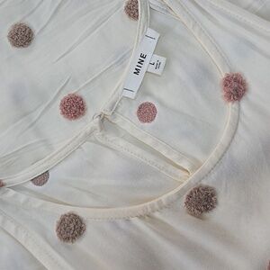 Mine Cream Polka Dot Tank Top‎